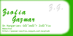 zsofia gazmar business card